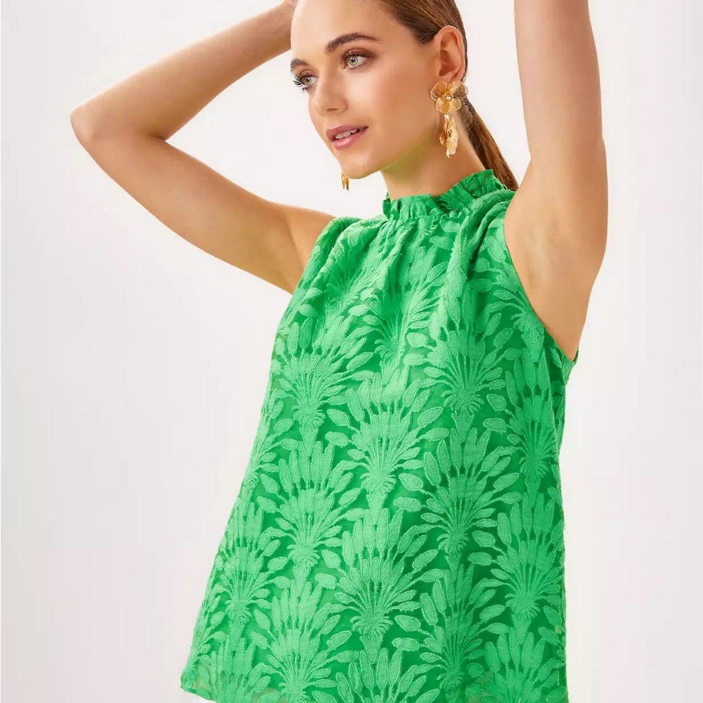 Lilly Pulitzer Tolya Top Green NWT